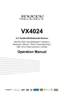 jensen - - VX-4024 - Operation Manual : Free Download, Borrow, and ...